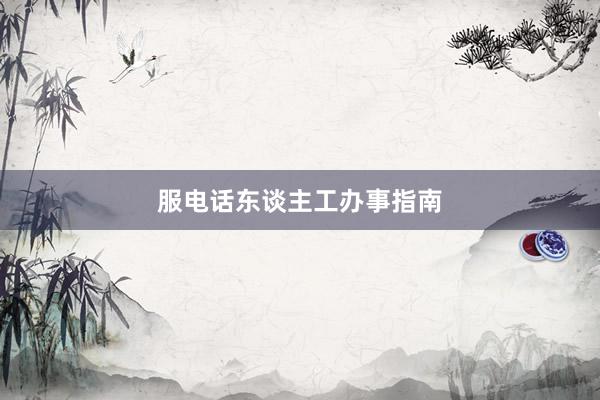 服电话东谈主工办事指南